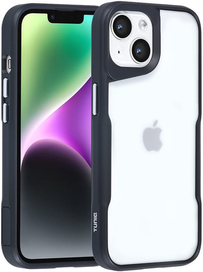 TUNIQ telefoonhoesje voor Apple iPhone 14 - Siliconen backcover - Zwart