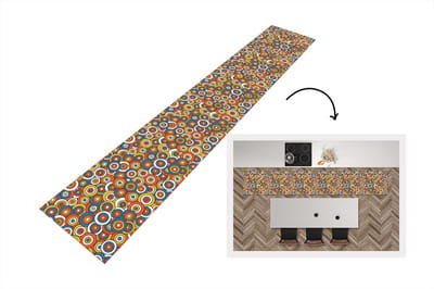Keukenloper 300x50 cm - Keukenmat vinyl Patroon - Retro - Cirkel - Keukenmatten loper - Keuken vloerkleed tapijt
