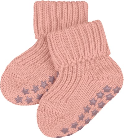 FALKE Cotton Catspads Noppen op de zool katoen huissokken baby roze - maat 74-80