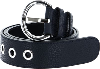 abro Leren Riem Leather Adria Eyelets Belt W80 Navy Blauw