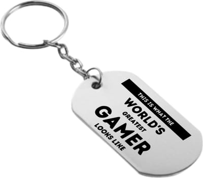 Akyol - dit is werelds beste gamer eruit ziet sleutelhanger - Gamen - familie vrienden - cadeau - 54 x 29mm