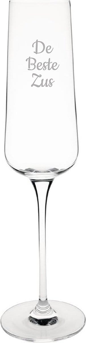 Gegraveerde Champagneglas 27cl De Beste Zus
