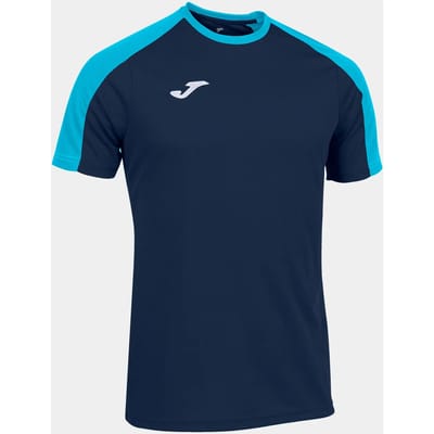 Joma Eco-Championship Shirt Korte Mouw Kinderen - Marine / Fluor Turquoise | Maat: 128