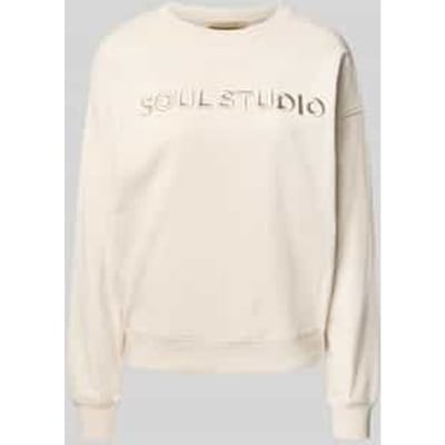 Sweatshirt met statementstitching, model 'SOUL STUDIO'