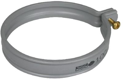 Beugelband PVC-U 80 mm grijs, per 1 stuks
