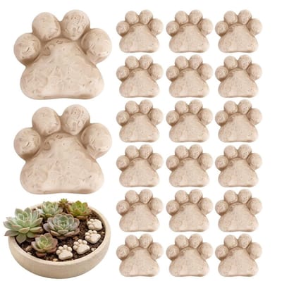 Plantenstenen - Decoratieve stenen - Tuin verfraaien - Schattige pootvorm - 20 stuks - Niet gespecificeerd