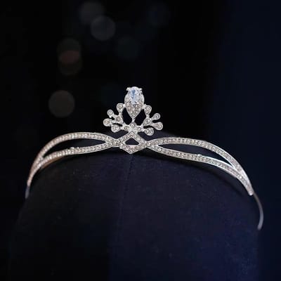 Fée Nouvelle Mariée Couronne Tiara de Mariage Accessoires Robe de Mariage Cérémonie Adulte Anniversaire Couronne Style Doux black