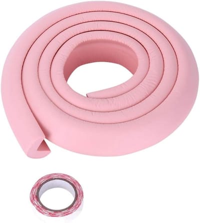 Veilige Hoekbeschermers voor Kinderen - Rubber Eckenbescherming voor Meubels, Tafelrand en Hoekbeschermers in Beige, Groen, Grijs en Roze