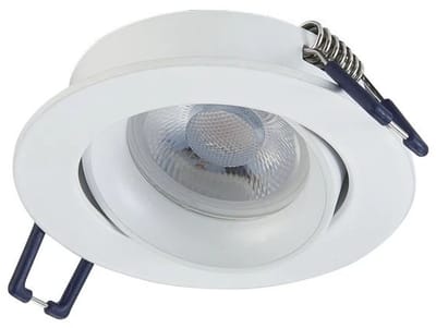 Wit inbouwspot - kantelbaar - Ø70mm - 1 stuk - geschikt voor GU10 en MR16 lampen