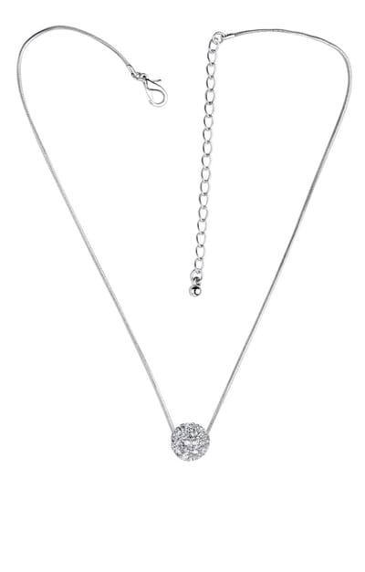 Behave - Zilverkleurige ketting met bolhanger - Minimalistische sierstijl
