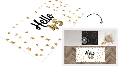 Keukenloper - Loper keuken - Jubileum - Confetti - 45 jaar - 120x60 cm - Keukenloper vinyl
