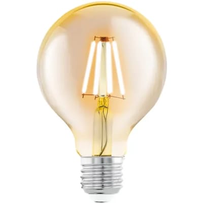 Eglo Ledfilamentlamp Globe 1 - Amber - D8cm - Warm Wit - E27 - 4w