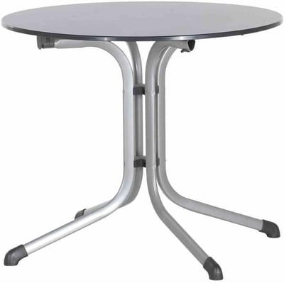 Ronde Klaptafel Ø 85 cm met Vivodur Leisteendecor Tafelblad voor Buiten