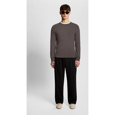 Lyle & Scott Textured Travel Knitted Jumper Licorice Taglia: S | Maglioni a maglia Outlet | Uomo | Nero