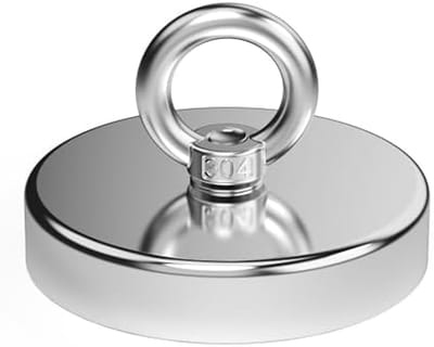 PromoHome Supersterke Neodymium Vismagneet 420kg Trekkracht, 90mm Diameter Professionele Industrie- en Wetenschapsmagneet voor Magnetisch Vissen en Buitenactiviteiten