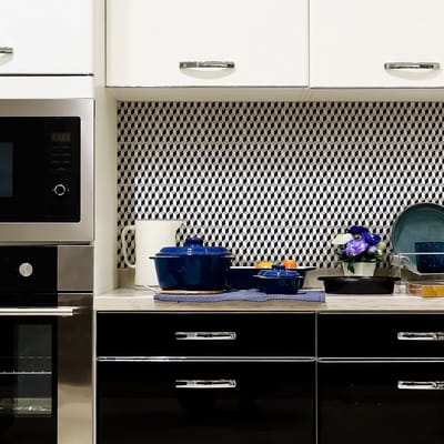 Zelfklevende muurtegelstickers voor keuken en badkamer - 24 JALIA geometrische cementtegelstickers - 24 stickers 10x10cm