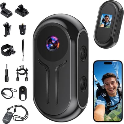 Mini Actiecamera - Draagbare Camera - Outdoor Avonturen - Wifi Connectiviteit - 2K Resolutie - Zwart