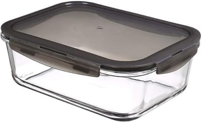 Famanu - Oven glass vershouddozen, 2,0 l, 251 x 189 x 88 mm, oven-, magnetron- en vriezerbestendig, borosilicaatglas met deksel