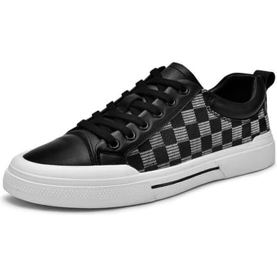 Bovenlaag Leer Herenschoenen Nieuwe Heren Casual Schoenen Heren Veelzijdige Modieuze Schoenen Zomer Dunne Ademende Gemakkelijk te Dragen Instapper 44 zwart