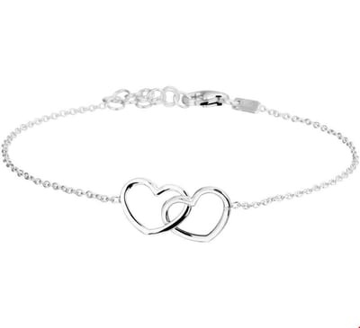 Zilver Gerhodineerd Armband Hart 1,2 Mm 16 + 3 Cm 1327142