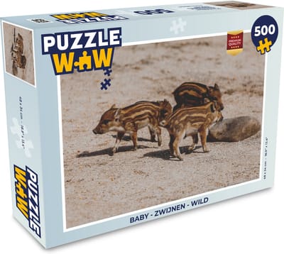 Puzzel Baby - Zwijnen - Wild - Legpuzzel - Puzzel 500 stukjes