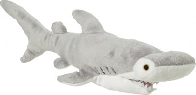 Nature Planet pluche Knuffel hamerhaai - 32 cm - grijs - haaien