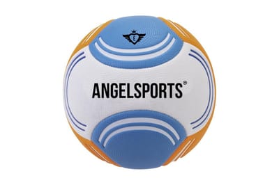 Beach Voetbal Soft Touch – Maat 5 – Strandvoetbal Oranje/Blauw/Wit – Zachte Voetbal – Outdoor Recreatiebal – Engelhart