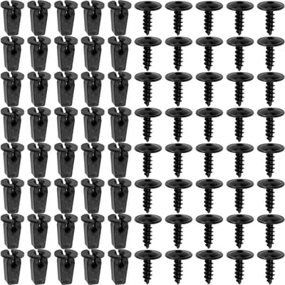 Zelftappende schroeven M5 x 16 mm - Zwarte carrosserieschroeven - Ronde kop - Ideaal voor bevestiging - ShopVlot