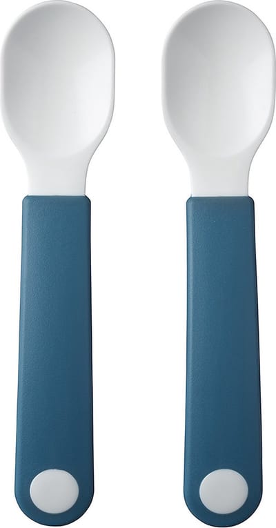 Mepal Mio oefenlepel – Set van 2 – Goede grip – Kinderservies – Deep blue