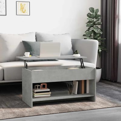 vidaXL - Salontafel - 102x50x52,5 - cm - bewerkt - hout - betongrijs