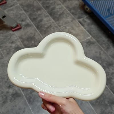 Onregelmatige Dessertborden Ins Stijl Leuke Wolkenborden Fruitborden Desktop Opbergdisplayborden Accessoires Fotografie Requisieten About 23.5x16cm gray