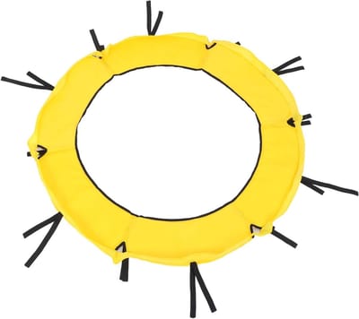 Trampoline Randhoes - Veiligheidspad Trampoline - Veilig Spelen - Zachte Sponsvulling - 120 x 120 cm - Geel