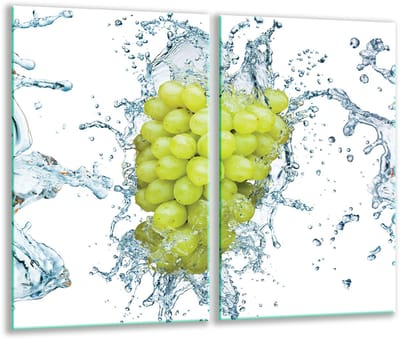 TMK ArtDeko Serie - Snijplank - Glas - 2x 30x52cm - Bescherming - Inductiekookplaten
