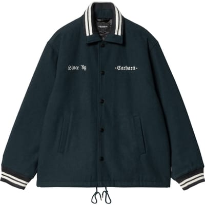 Carhartt Wip Wool Coach Jas Blauw