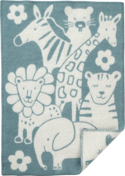 Klippan wiegdeken 65x90cm - eco wol - Picnic blue