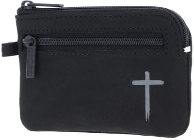 oxmox sleutelgeval New Cryptan Keyholder Freedom Cross Print Grey Black zwart