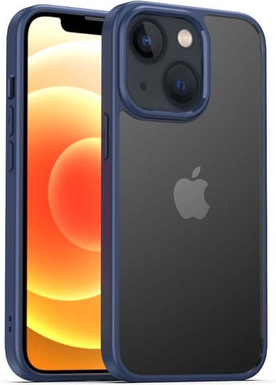 Smartphonica TPU Sterk Hoesje Met Doorzichtige Achterkant voor iPhone 13 - Blauw geschikt voor iPhone 13