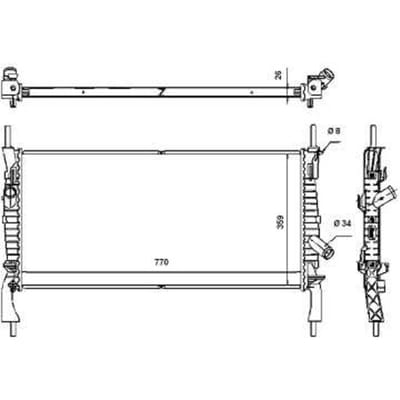 Radiator, motorkoeling NRF 53746
