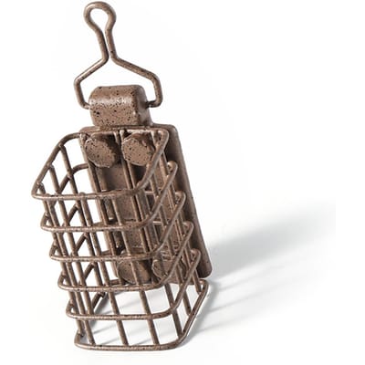Plomb Panier Appât Carré avec Distributeur d'Appâts Style Européen Matériel de Pêche en Réservoir Conception Creuse pour Libération Précise de l'Appât