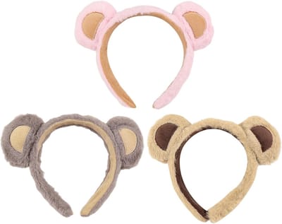 Schattige cartoon pluche haarband voor dames, ideaal voor gezicht wassen en feestkostuums, dierenaccessoires en mode.