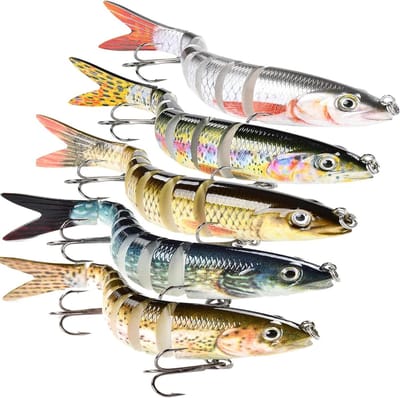 JGS Premium - Kunstaas Swimbaits Set 4 Stuks, Levensecht 10cm 13g - Zoutwater Zoetwater Vissen Hechtaas Wobbler met Drillhaken