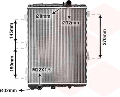 Van Wezel - RADIATOR VOOR AUDI 80 B3 1986-1991 855121251F