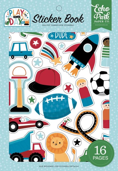 Echo Park Play All Day Boy Sticker Book (PAB269029)