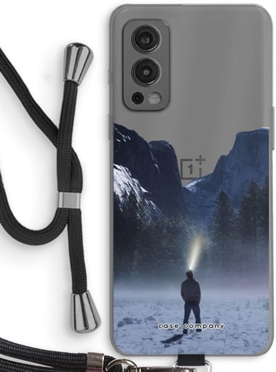 Case Company® - Hoesje met koord geschikt voor OnePlus Nord 2 5G hoesje met Koord - Wanderlust - Telefoonhoesje met Zwart Koord - Bescherming aan alle Kanten en Over de Schermrand