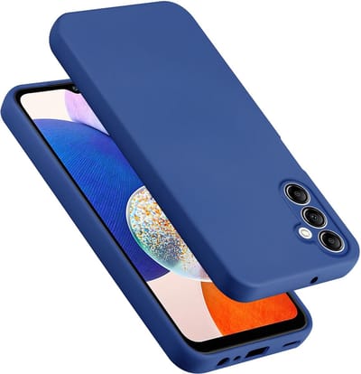 Cadorabo Hoesje geschikt voor Samsung Galaxy A14 4G / 5G / M14 in LIQUID BLAUW - Beschermhoes gemaakt van flexibel TPU silicone Case Cover