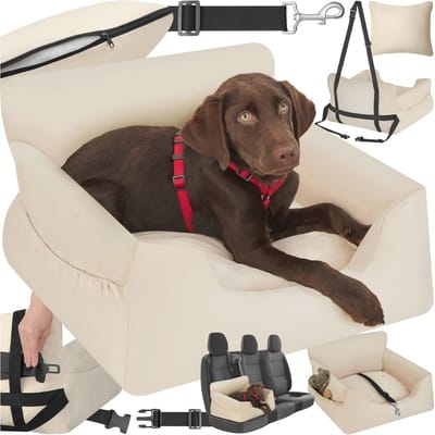 Veilige en comfortabele hondenautostoel - Geschikt voor kleine en grote honden - Diverse kleuren - 55x50x29cm