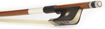 ELS BC-25/14 strijkstok cello, 1/4, brazielhout, achthoekige stok, ebben slof, parijs oog, nikkelen montuur