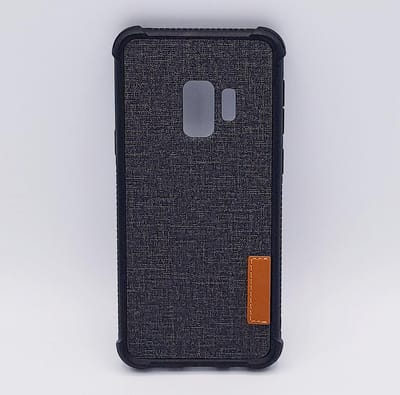 Geschikt voor Samsung Galaxy S9 – hoes, cover – TPU – Jeanslook – zwart