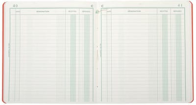 Exacompta Standaard register Ontvangsten - Uitgaven - 80 blad - Geassorteerd - 930E