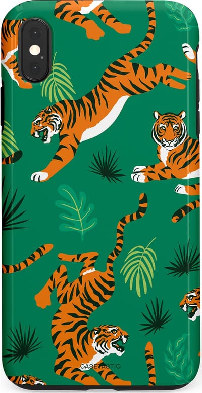 Casetastic Hoesje Geschikt voor Apple iPhone Xs Max - Stijlvolle Beschermende Duo-layer Case - Oerwoudkracht